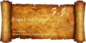 Fogel József névjegykártya